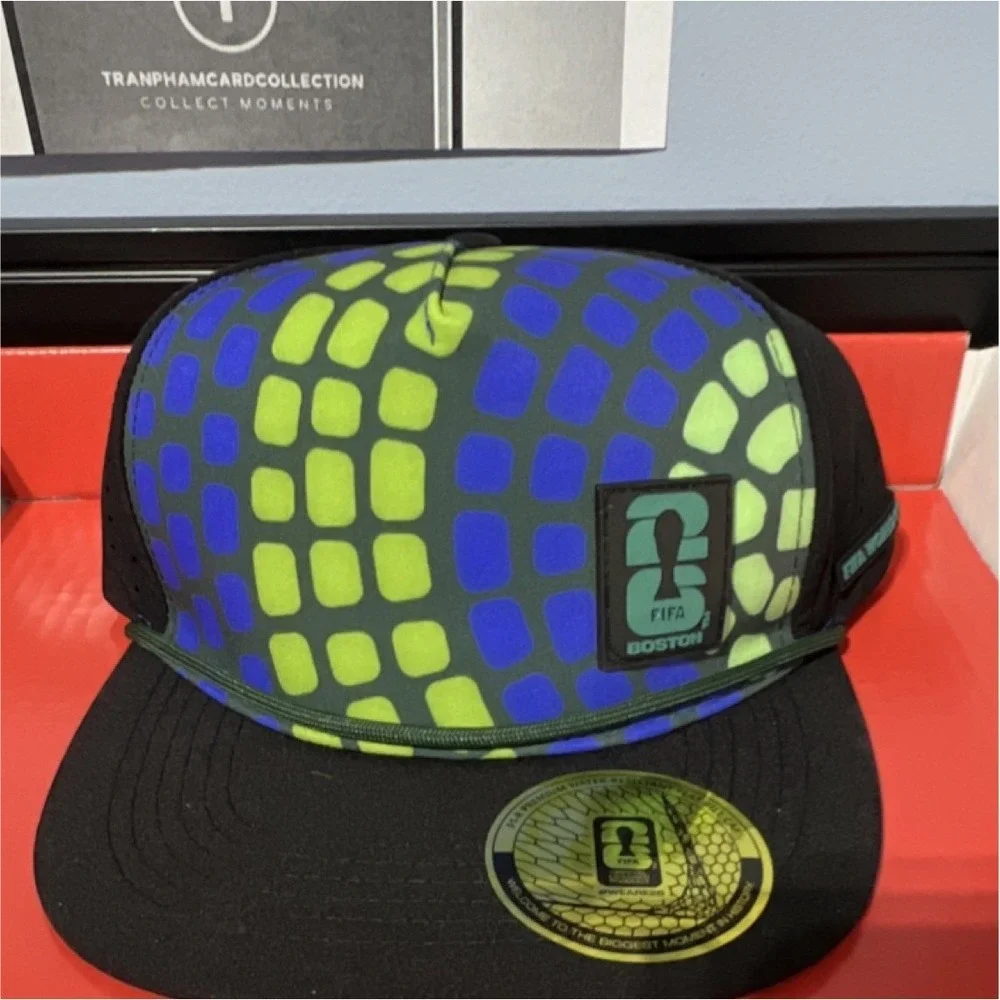 Officially Licensed FIFA World Cup Boston Soccer Cap Black Green Blue Yellow